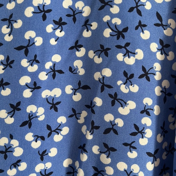 Eliza J Floral Cherries Surplice Neck Long Sleeve Fit & Flare Dress - Picture 4 of 5